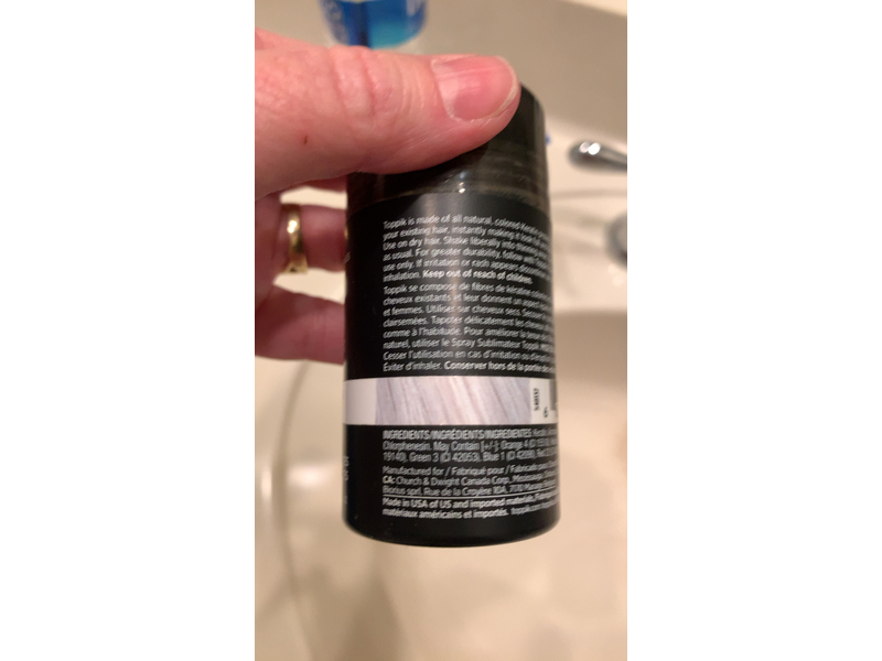 Toppik Hair Building Fibers, White, 12 g/0.42 oz