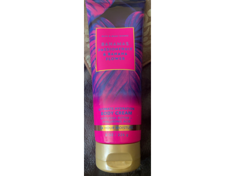 Bath & Body Works Ultimate Hydration Body Cream, Bahamas Passionfruit & Banana Flower, 8 oz/226g