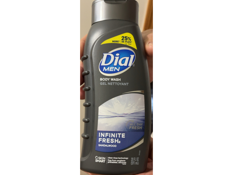 Dial Men Body Wash, Infinite Fresh, 20 fl oz/591 mL, Pack Of 2