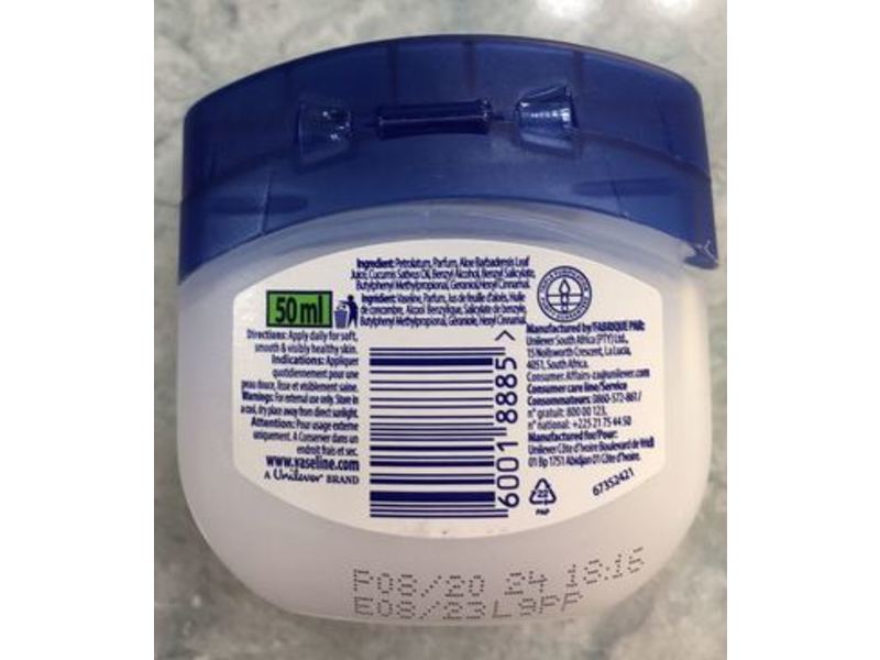 Vaseline Blueseal Light Hydrating Jelly, Aloe Fresh, 1.7 oz/50 ml