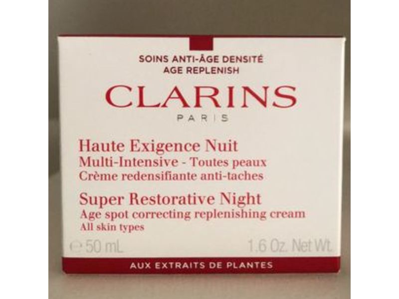 Clarins Paris Super Restorative Night Age Spot Correcting Replenishing Cream, 1.6 oz