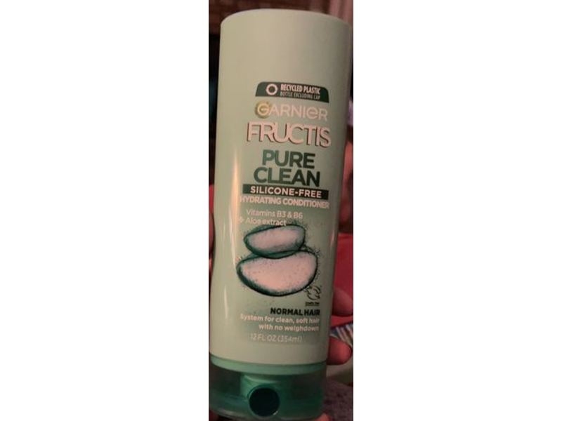 Garnier Fructis Pure Clean Hydrating Conditioner, Silicone Free, 12 fl oz/354 mL