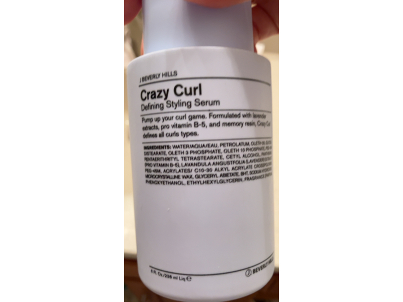 J Beverly Hills Blue Crazy Curl Defining Styling Serum, 8 fl oz/236 mL