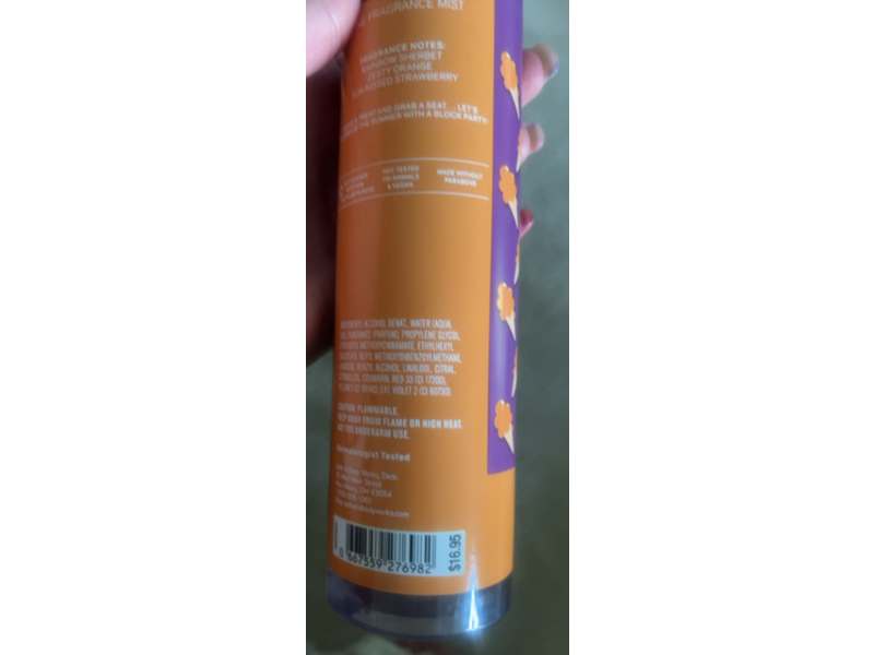 Bath & Body Works Fine Fragrance Mist, Fruity Sherbet Scoop, 8 fl oz/236 mL