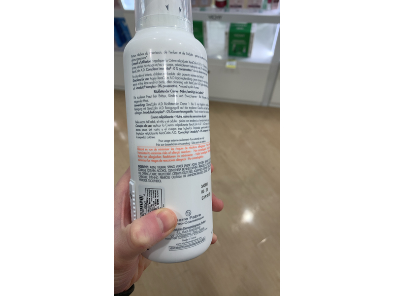 Avene XeraCalm A.D Lipid-Replenishing Cream, 400 mL/13.5 fl oz