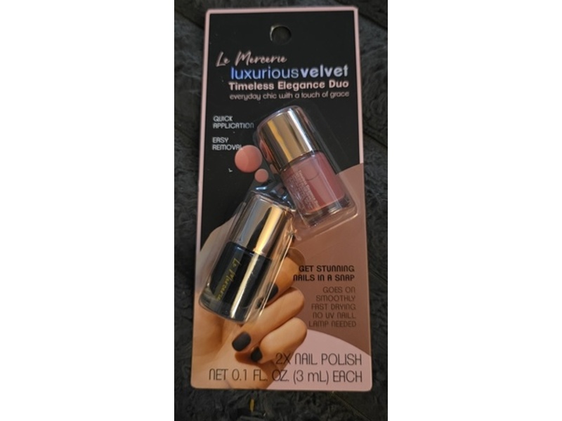 Le Mercerie Luxurious Velvet Timeless Elegance Nail Polish Duo, 0.1 fl oz/3 mL, Pack Of 2