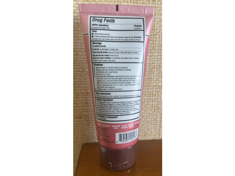 Maui Vera Mineral Sunscreen, Unscented, SPF 30, 3 fl oz/89 mL