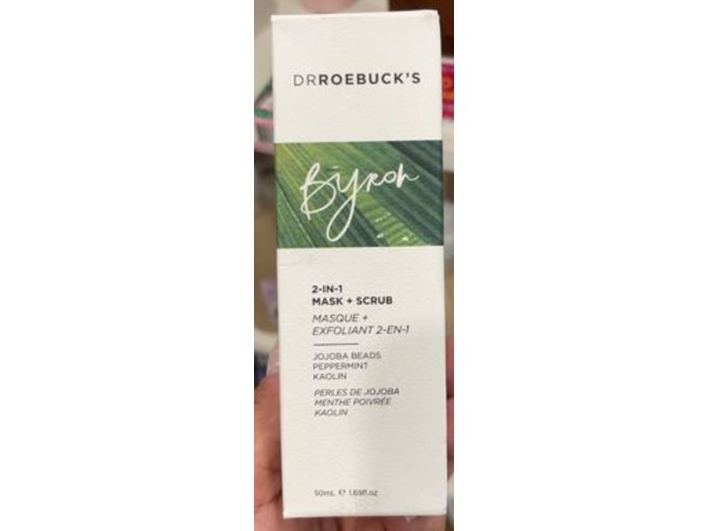 Dr Roebuck's Byron 2-In-1 Mask + Scrub, 1.69 fl oz/50 mL
