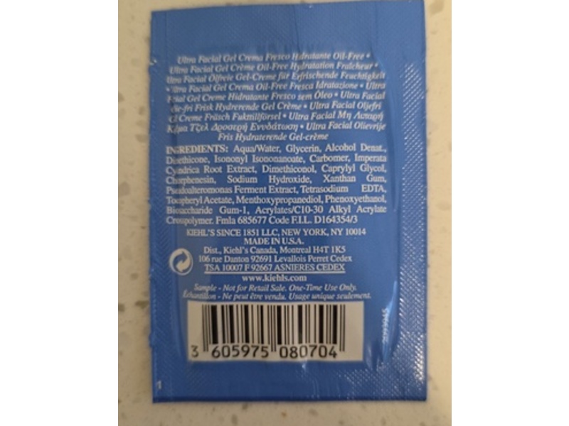 Kiehl's Ultra Facial Oil-Gel Cream, 0.10 fl oz/3 mL
