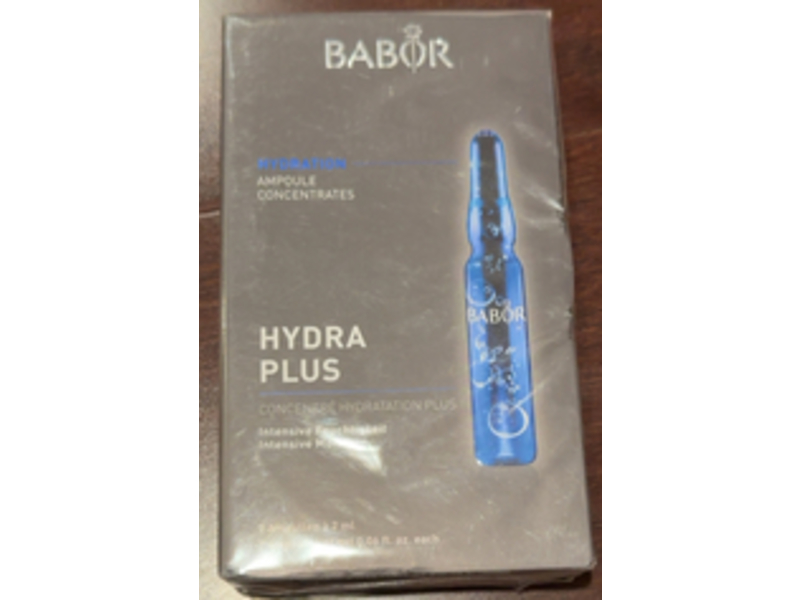 Babor Ampoule Concentrates Serum, Hydra Plus, 0.6 oz/2 mL, Count 7