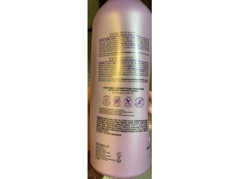 L'Oreal Paris Ever Pure Volume Conditioner, lotus, 33.8 fl oz/1000 mL