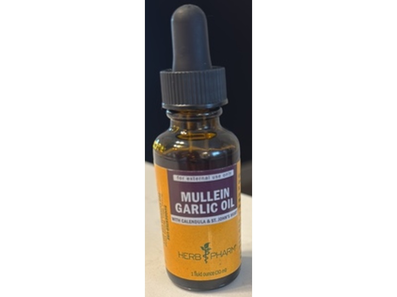 Herb Pharm Mullein Garlic Oil, Calendula & St. John's Wort, 1 fl oz/30 mL
