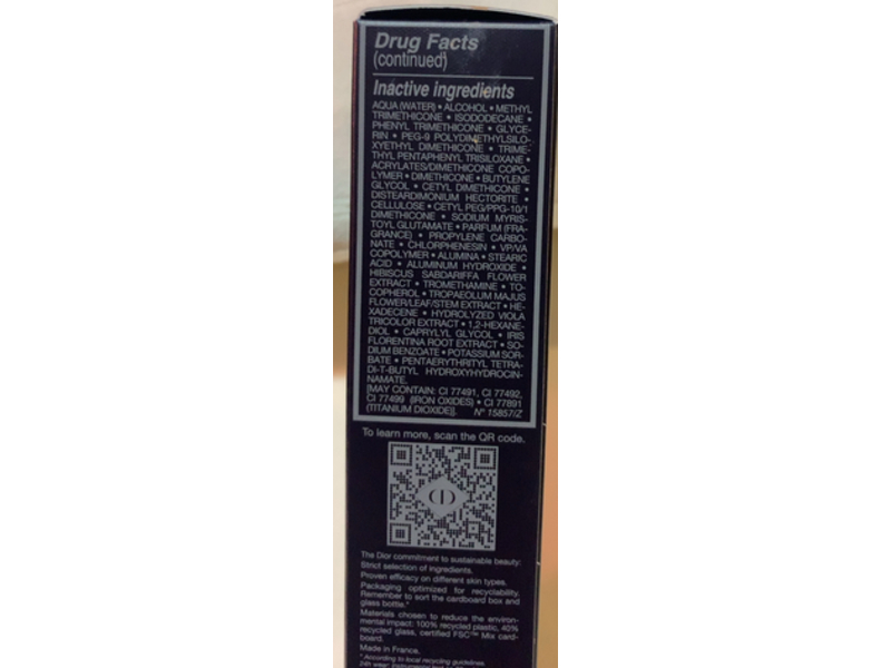 Dior Forever Skin Glow Foundation, 2.5W Warm/Glow, SPF 15, 1 oz/30 mL