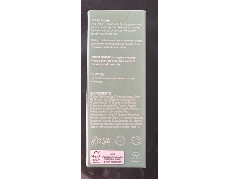 Boom! Beauty Shine Lightweight Hair Serum, 1.69 fl oz/50 mL