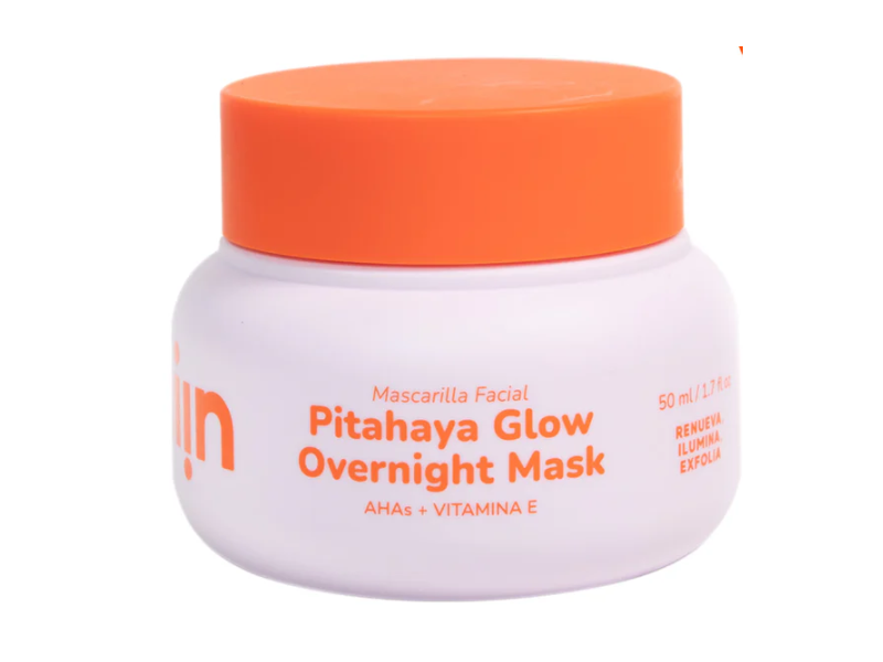 Quiin Pitahaya Glow Overnight Mask, AHAs + Vitamin E, 1.7 fl oz/50 mL