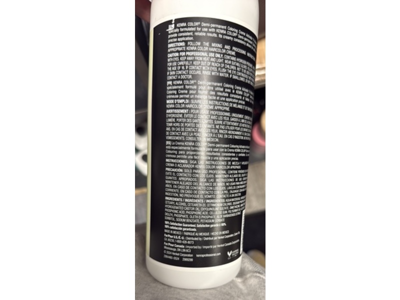Kenra Color Demi - Permanent Coloring Creme Activator, 9 Volume (3%), 33.8 fl oz/1 L