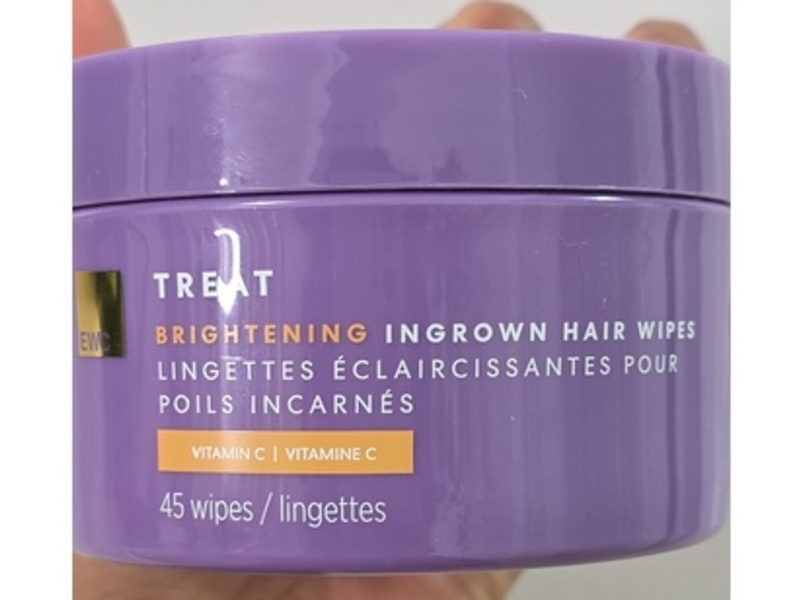 EWC Treat Brightening Ingrown Hair Wipes, Vitamin C, 45 Count