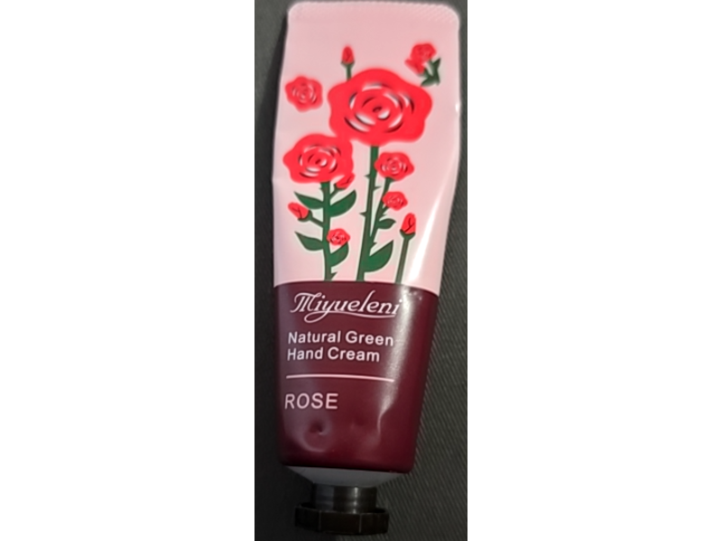 Miyueleni Natural Green Hand Cream, Rose, 1 fl oz/30 g