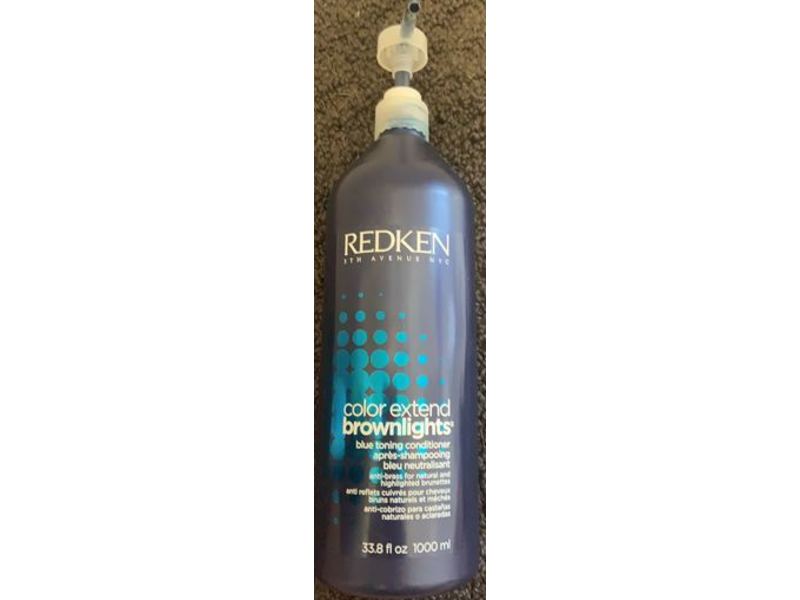 Redken Color Extend Brownlights Blue Toning Conditioner, 33.8 fl oz/1000 mL