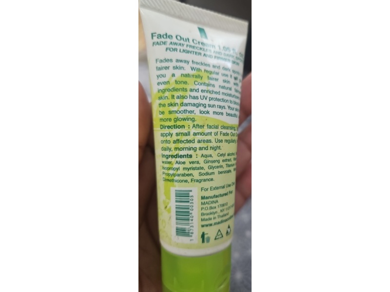 Madina Fade Out Cream, 1.05 fl oz/30 mL