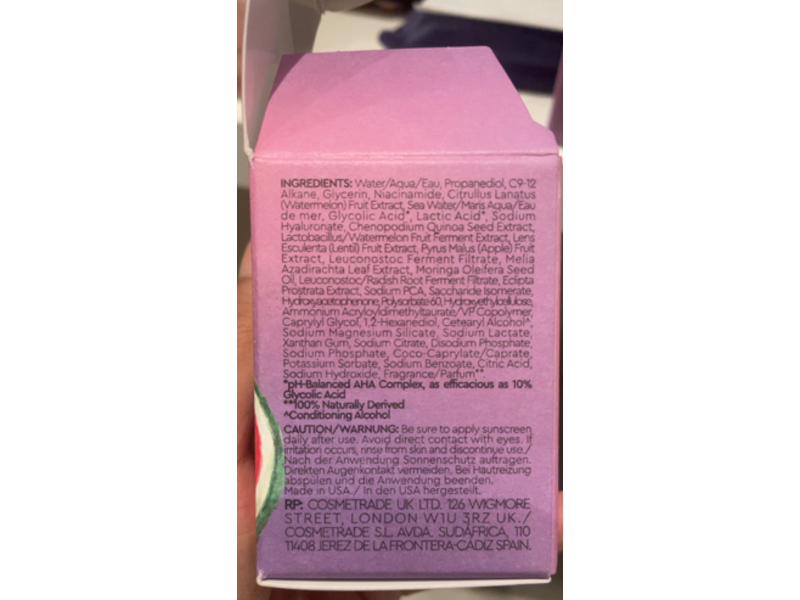 Glow Recipe Watermelon Glow AHA Night Treatment, 0.84 fl oz/25 mL