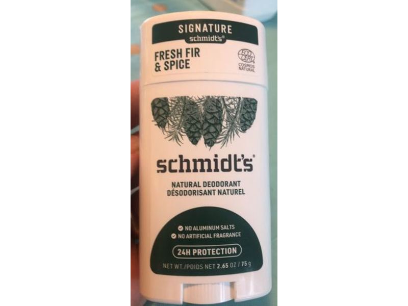 Schmidt's Natural Deodorant, Fresh Fir & Spice, 2.65 oz/75 g