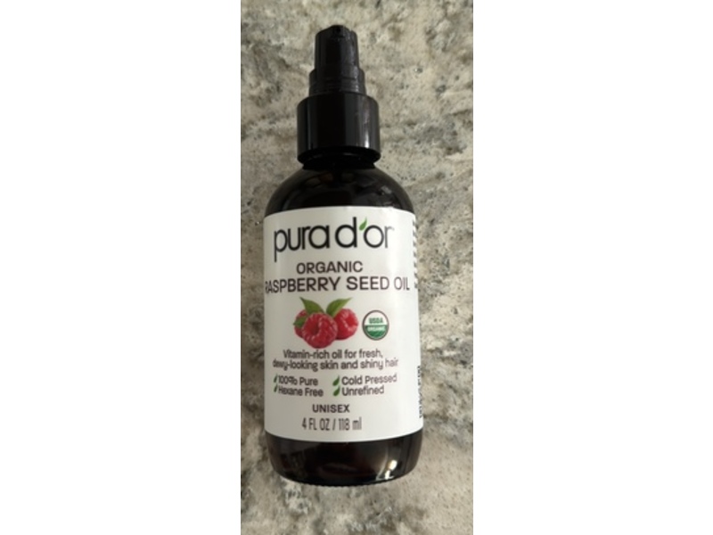 Pura D'or Organic Raspberry Seed Oil, 4 fl oz/118 mL