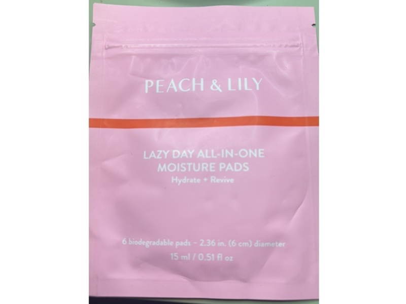 Peach & lily Lazy Day All In One Moisture Pads, 0.51 fl oz/15 mL, 6 Count