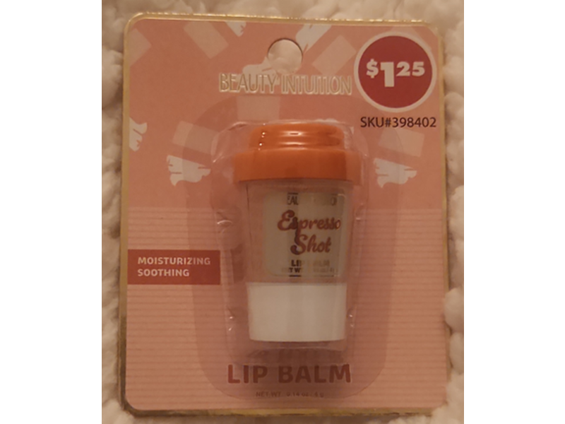 Beauty Intuition Moisturizing Soothing Lip Balm, Espresso Shot, 0.14 oz/4 g