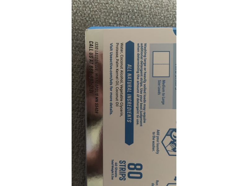 Laundry Detergent Sheets Eco Washing Strips, 80 Loads,