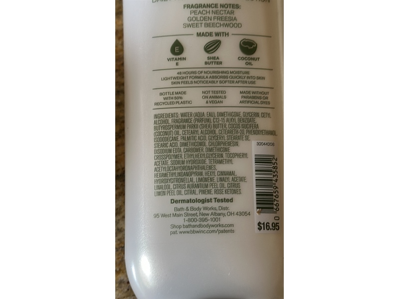 Bath & Body Works Vera Bradley Body Lotion, Peach Blossom & Nectar, 8 fl oz/236 mL