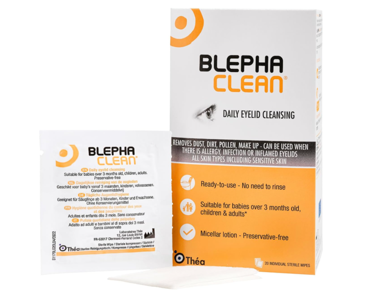 Blephaclean Pf Daily Eyelid Cleansing Wipes, 20 Count