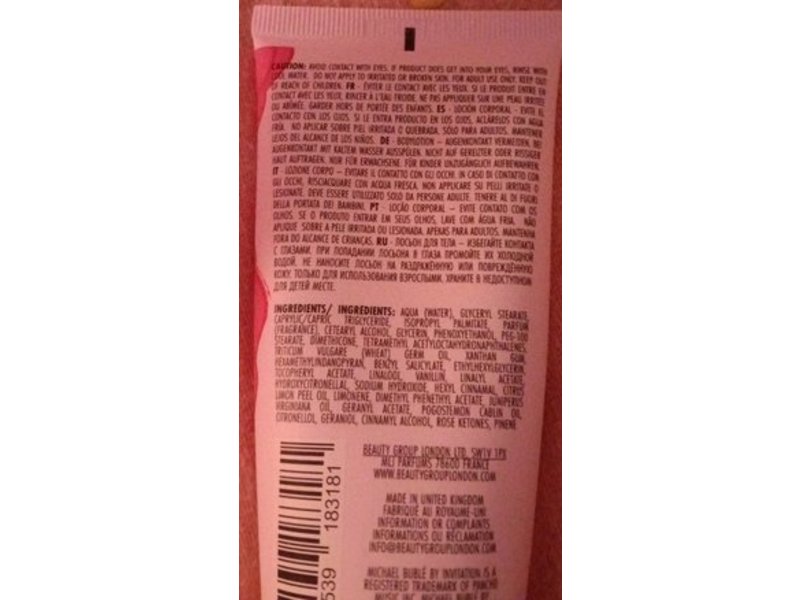 Michael Buble Perfumed Hand & Body Lotion, Crazy Love, 3.4 fl oz/100 mL