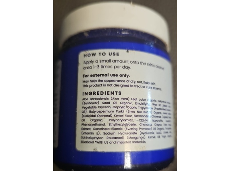 The Ocean Healed My Eczema Soothing Cream, Sea Moss, Aloe Vera & Oats, 4 fl oz/118 mL.