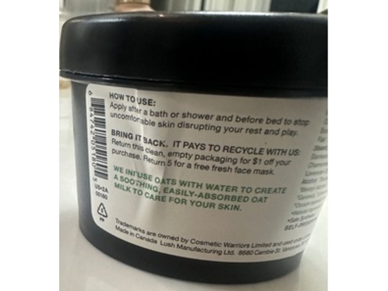 Lush Body Lotion, Dream Cream, 3.5 oz/100 g