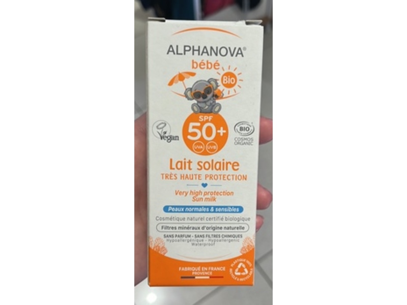 Alphanova Baby Mineral Sunscreen, SPF 50+, 50 mL