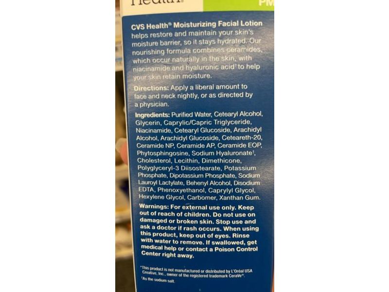 CVS Health Moisturizing Facial Lotion, 2 fl oz/60 mL