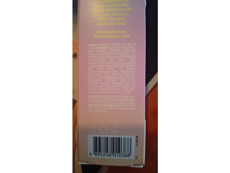 Daise Peptide Lip Butter Balm, Very Vanilla, 15 mL