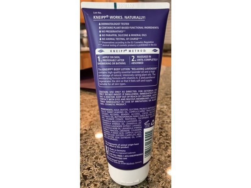 Kneipp Body Lotion, Lavender 6.75 fl oz/200 mL