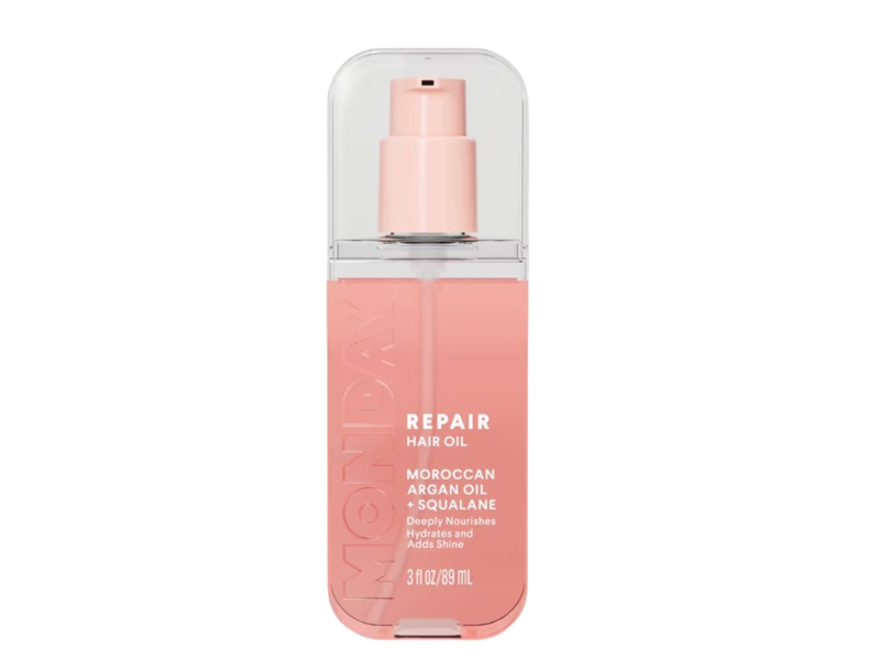 Monday Haircare Repair Hair Oil, Moroccan Argan Oil & Squalane, 3 fl oz/89 mL, Pack Of 2