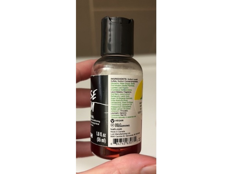 Lush Shower Gel, Rose Jam, 1.8 fl oz/55 mL