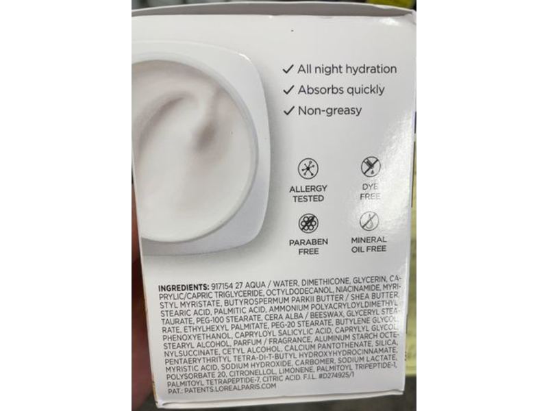 L'Oreal Paris Age Perfect Collagen Expert Night Moisturizer, Collagen Peptides + Niacinamide, Maturing Skin, 2.5 oz/70 g