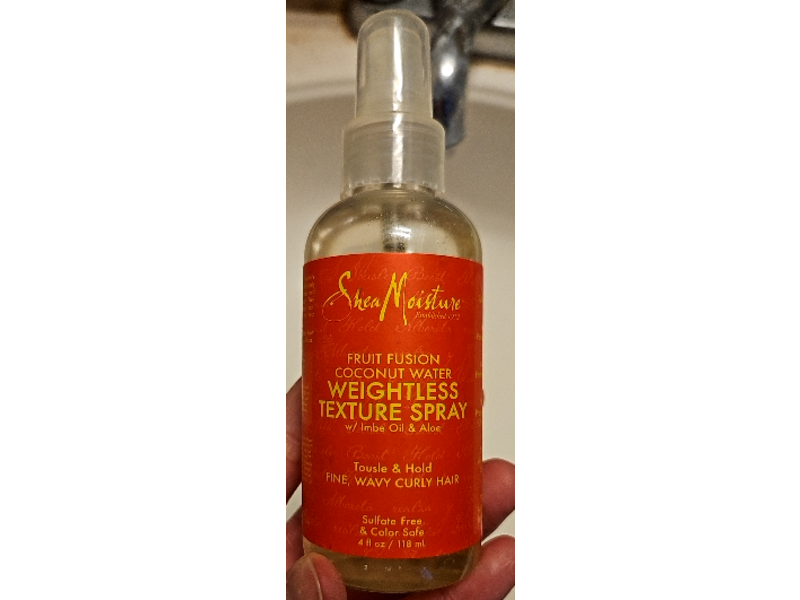 Shea Moisture Weightless Texture Spray, Fruit Fusion Coconut Water, 4 fl oz/118 mL
