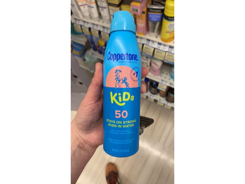 Coppertone Kids Sunscreen Spray, SPF 50, 5.5 oz/156 g