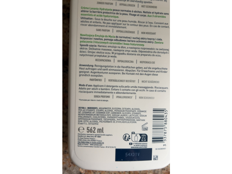 Cerave Moisturizing Cleansing Emulsion, 19 fl oz/562 mL