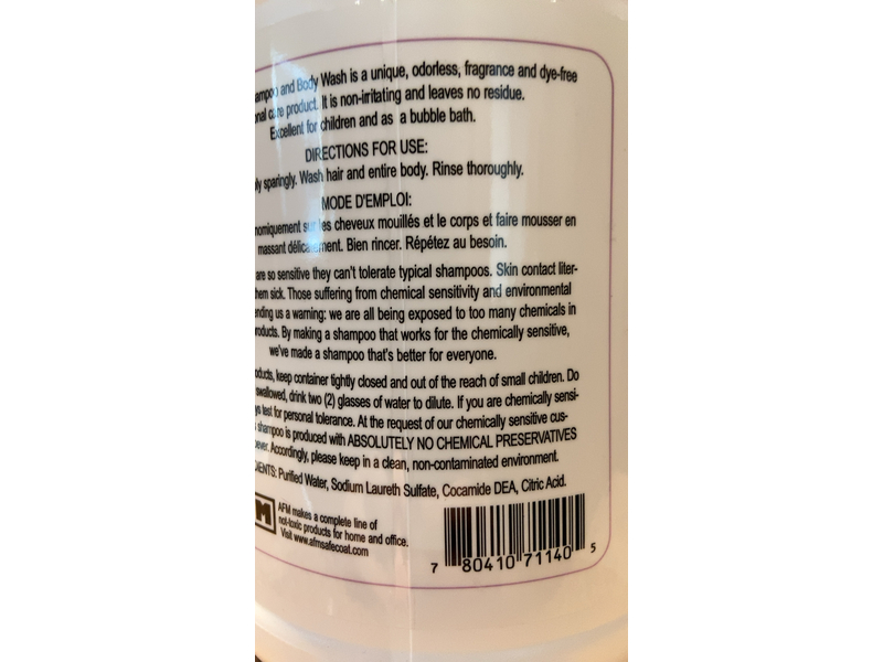 AFM Safe Choice Shampoo & Body Wash, Original Formula, 3.79 L