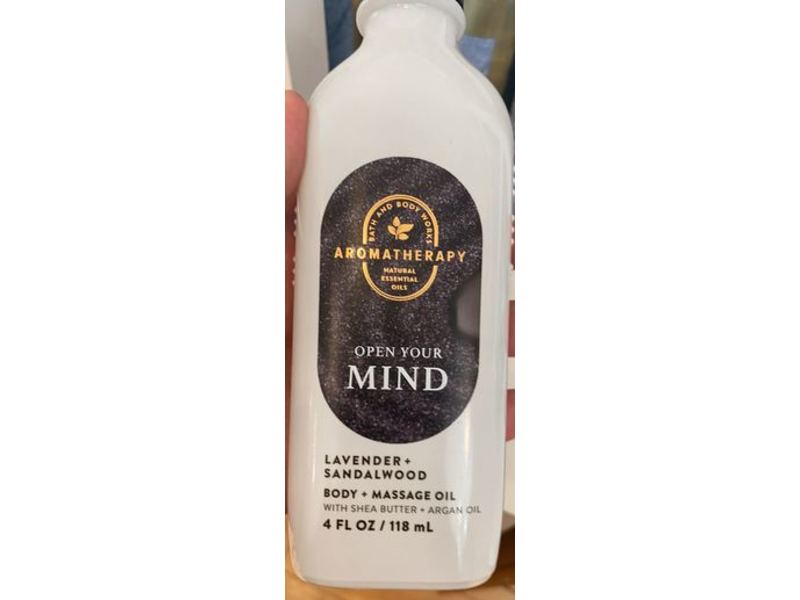 Bath & Body Works Aromatherapy Open Your Mind Body + Massage Oil, 4 fl oz/118 mL
