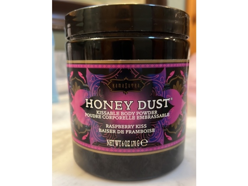 Kama Sutra Kissable Honey Dust Body Powder, Raspberry Kiss, 6 oz/170 g