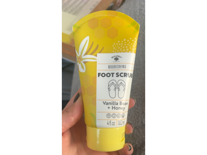 Bolero Beverly Hills Nourishing Foot Scrub, Vanilla Bean + Honey, 4 fl oz/118.2 mL