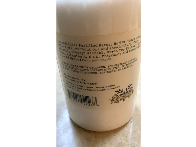 Stonewall Kitchen Hand Lotion, Grapefruit Thyme, 16.9 fl oz/500 mL